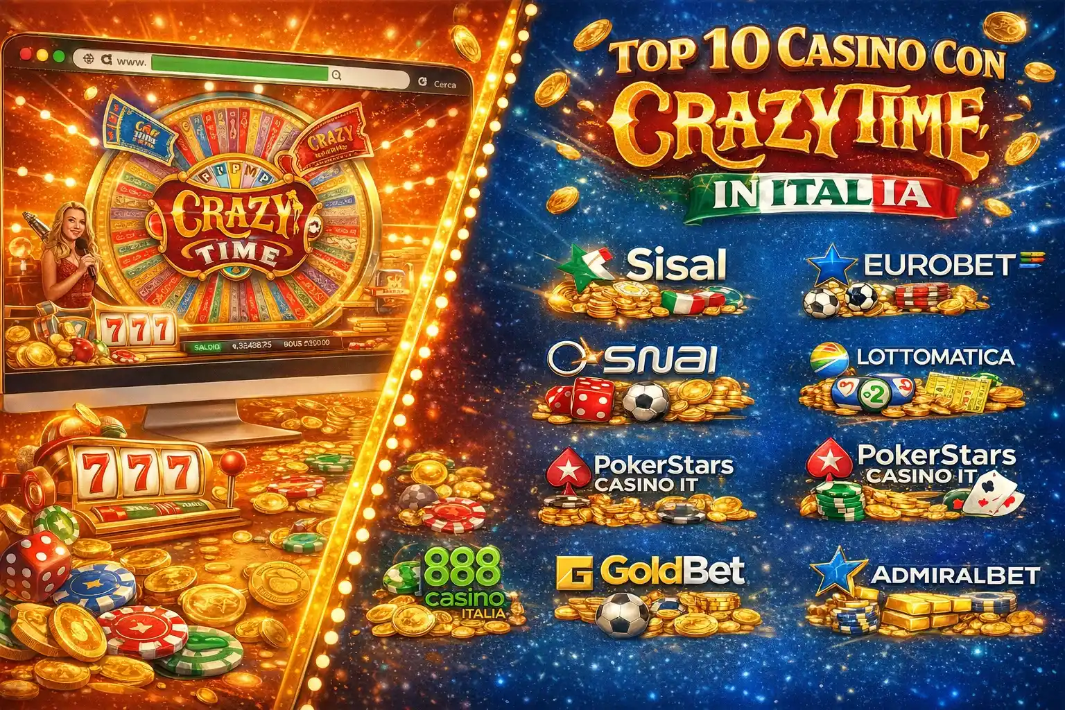 Top-10 Online-Casinò Con Crazy Time In Italia